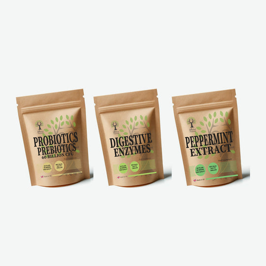 Gut Health Stack – Probiotic & Prebiotic, Digestive Enzymes & Peppermint – Mother Nature - MOTHER NATURE SUPPLEMENTSGut Health Stack – Probiotic & Prebiotic, Digestive Enzymes & Peppermint – Mother NatureDiet Supplements