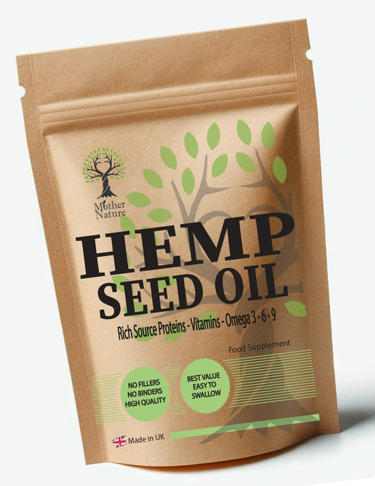 Hemp Seed Oil 1000mg Clean Natural Source Omega 3 6 9 Softgel Proteins Vitamins Eco - friendly Suppleements - MOTHER NATURE SUPPLEMENTSHemp Seed Oil 1000mg Clean Natural Source Omega 3 6 9 Softgel Proteins Vitamins Eco - friendly SuppleementsDiet Supplementss