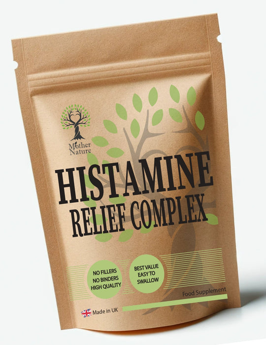 Histamine Relief Complex | Quercetin NAC Vitamin C | Allergy Support UK | Vegan Capsules – Supplement Formula – Mother Nature - MOTHER NATURE SUPPLEMENTSHistamine Relief Complex | Quercetin NAC Vitamin C | Allergy Support UK | Vegan Capsules – Supplement Formula – Mother NatureDiet Supplementss