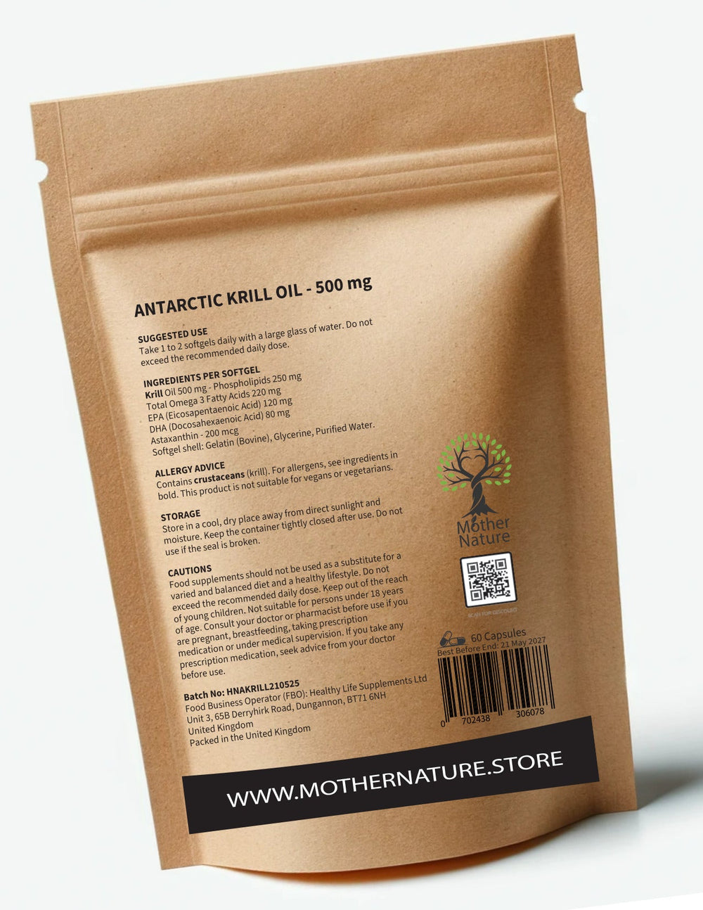 Krill Oil 500 mg – Antarctic Krill Oil Capsules Clean Supplements - Mother Nature - MOTHER NATURE SUPPLEMENTSKrill Oil 500 mg – Antarctic Krill Oil Capsules Clean Supplements - Mother NatureDiet Supplements