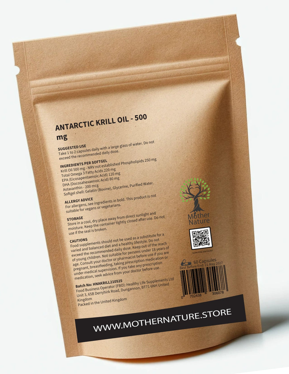 Krill Oil 500 mg – Antarctic Krill Oil Capsules Clean Supplements - Mother Nature - MOTHER NATURE SUPPLEMENTSKrill Oil 500 mg – Antarctic Krill Oil Capsules Clean Supplements - Mother NatureDiet Supplements