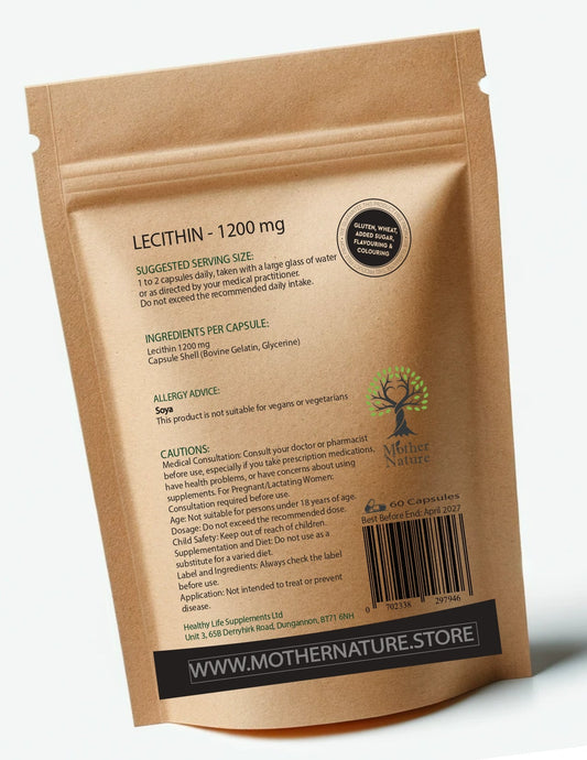 Lecithin 1200mg Clean Natural Lacithin Balance Capsules Eco - friendly Supplemnts - MOTHER NATURE SUPPLEMENTSLecithin 1200mg Clean Natural Lacithin Balance Capsules Eco - friendly SupplemntsDiet Supplementss