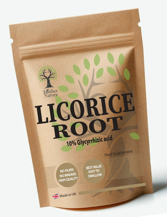 Licorice Capsules 400mg High Potency Clean Natural Licorice Root Eco - friendly Best Vegan Supplements Plant - based Holistic Health - MOTHER NATURE SUPPLEMENTSLicorice Capsules 400mg High Potency Clean Natural Licorice Root Eco - friendly Best Vegan Supplements Plant - based Holistic Health