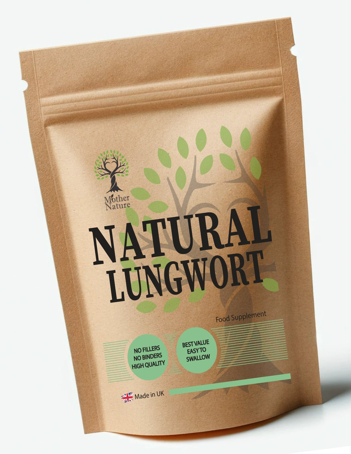 Lungwort Capsules 500 mg – Mother Nature - MOTHER NATURE SUPPLEMENTSLungwort Capsules 500 mg – Mother NatureDiet Supplements
