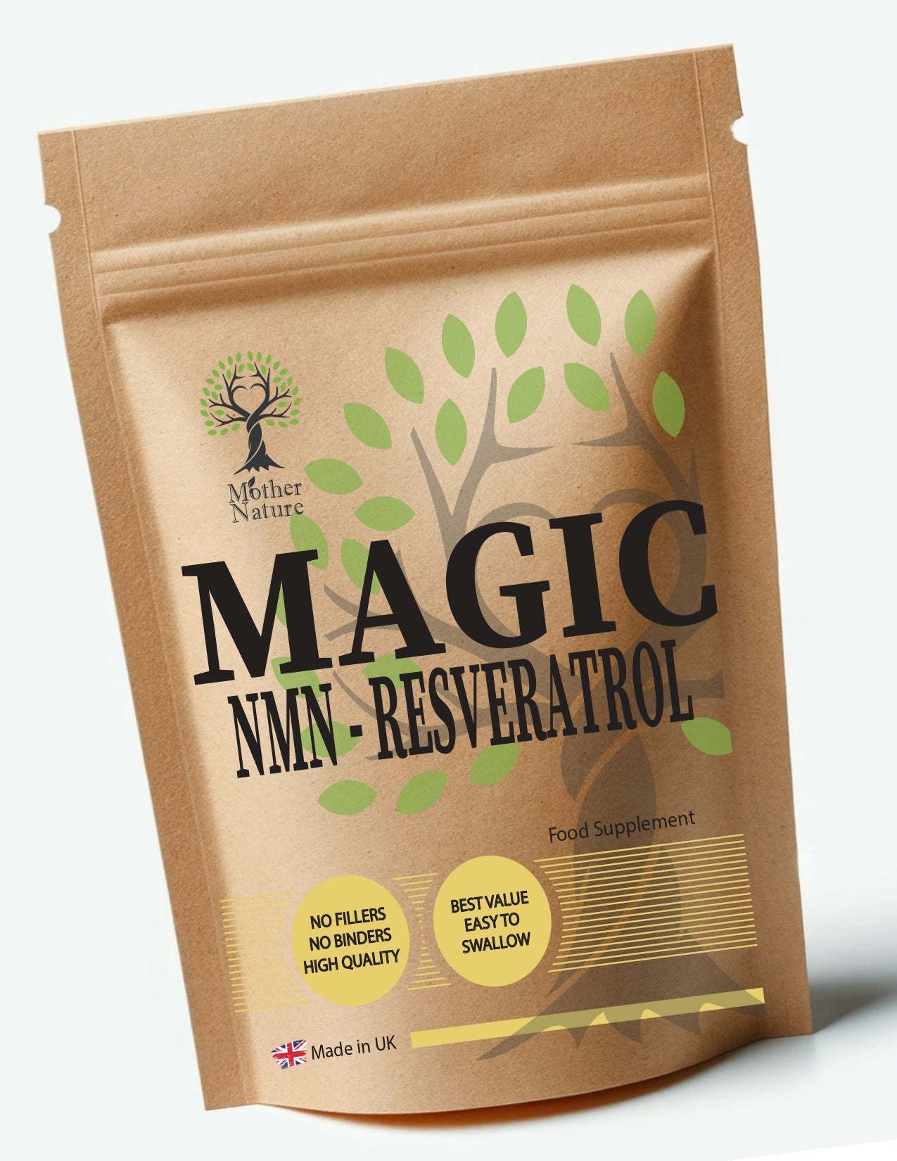 Magic NMN Resveratrol 600mg Capsules Nicotinamide Certified 99% High Strength Clean NMN Supplement Vegan - MOTHER NATURE SUPPLEMENTSMagic NMN Resveratrol 600mg Capsules Nicotinamide Certified 99% High Strength Clean NMN Supplement VeganDiet Supplementss