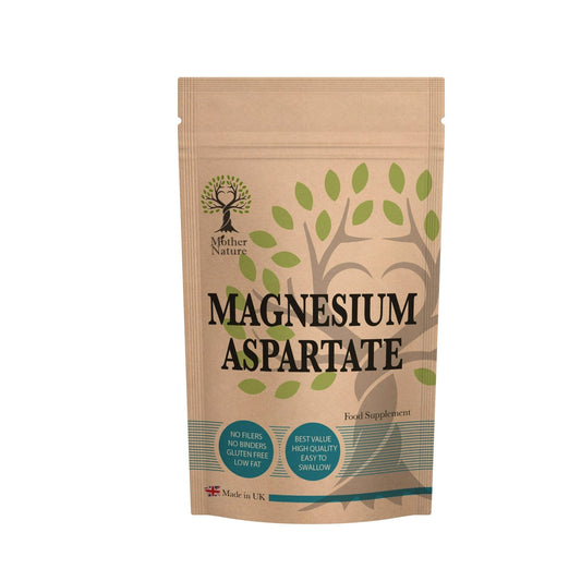 Magnesium Aspartate Capsules 600mg Natural Magnesium Capsules Supplements Vegan - MOTHER NATURE SUPPLEMENTSMagnesium Aspartate Capsules 600mg Natural Magnesium Capsules Supplements VeganDiet Supplementss