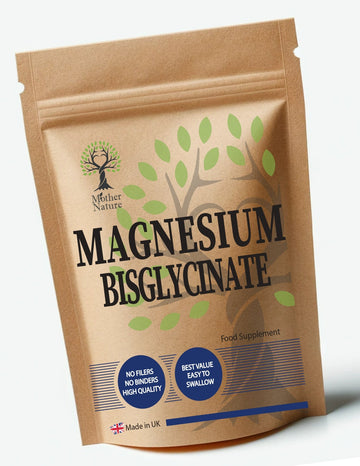 Magnesium Bisglycinate Capsules 600mg Highly Absorbable Chaleted Magnesium Vegan Supplements - MOTHER NATURE SUPPLEMENTSMagnesium Bisglycinate Capsules 600mg Highly Absorbable Chaleted Magnesium Vegan SupplementsDiet Supplementss