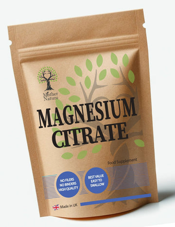 Magnesium Citrate 700mg Pure Powder Vegan Capsules Extra Strong Muscle Support - MOTHER NATURE SUPPLEMENTSMagnesium Citrate 700mg Pure Powder Vegan Capsules Extra Strong Muscle Support