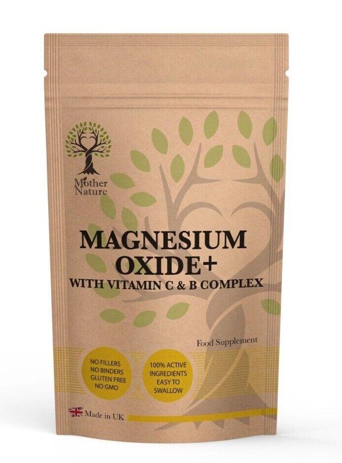 Magnesium Oxide 550mg Vegan Capsules Magnesium Supplement Best Magnesium Powder - MOTHER NATURE SUPPLEMENTSMagnesium Oxide 550mg Vegan Capsules Magnesium Supplement Best Magnesium Powder