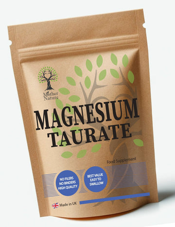 Magnesium Taurate Capsules 550mg High Strength Magnesium Taurate Vegan Supplements - MOTHER NATURE SUPPLEMENTSMagnesium Taurate Capsules 550mg High Strength Magnesium Taurate Vegan Supplements