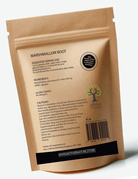 Marshmallow Capsules 500mg Marshmallow Root Powder Marshmallow Vegan Supplements - MOTHER NATURE SUPPLEMENTSMarshmallow Capsules 500mg Marshmallow Root Powder Marshmallow Vegan Supplements