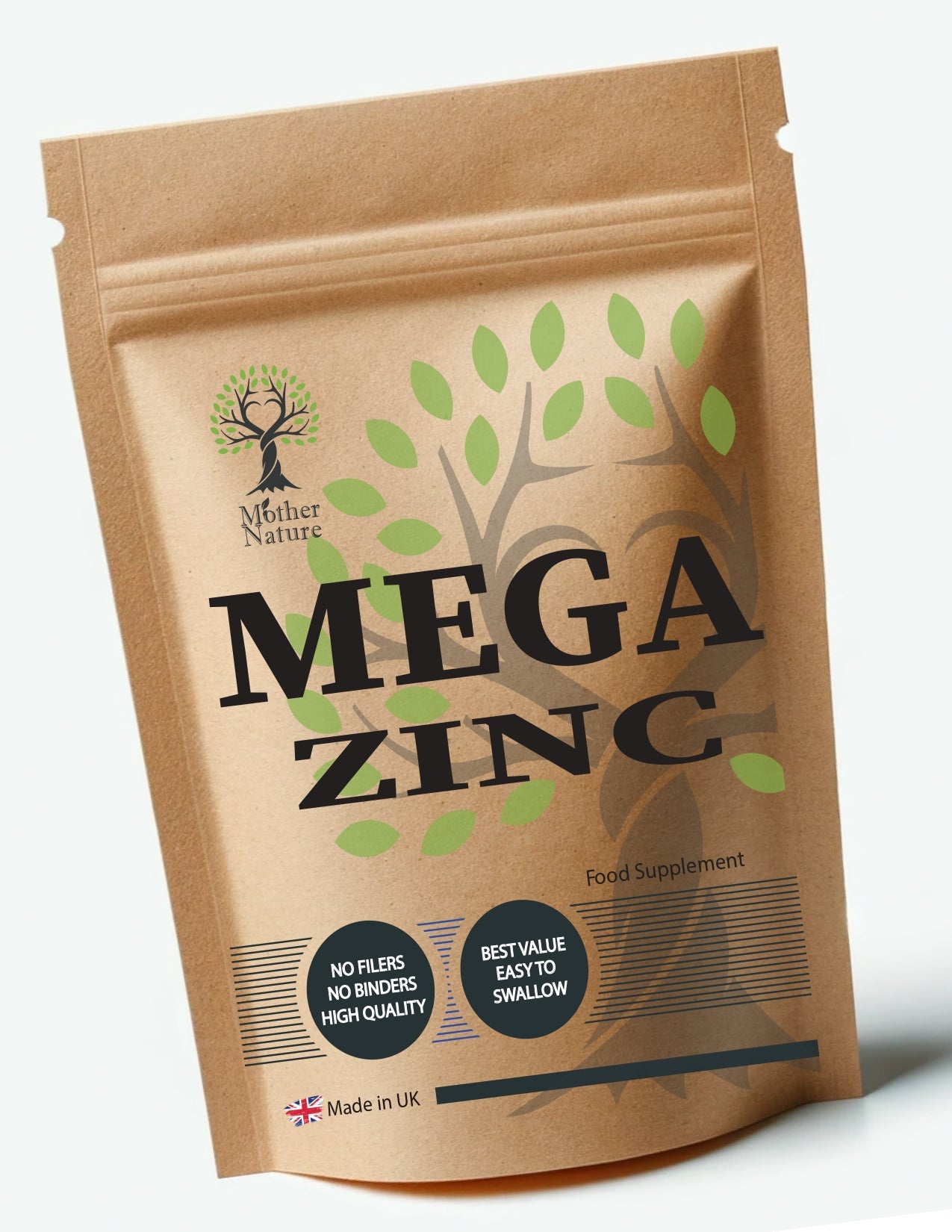 Mega Zinc Capsules Magnesium + Vitamin C High Potency Clean Natural Zinc Eco - friendly Best Vegan Supplements Plant - based Holistic Health - MOTHER NATURE SUPPLEMENTSMega Zinc Capsules Magnesium + Vitamin C High Potency Clean Natural Zinc Eco - friendly Best Vegan Supplements Plant - based Holistic Health