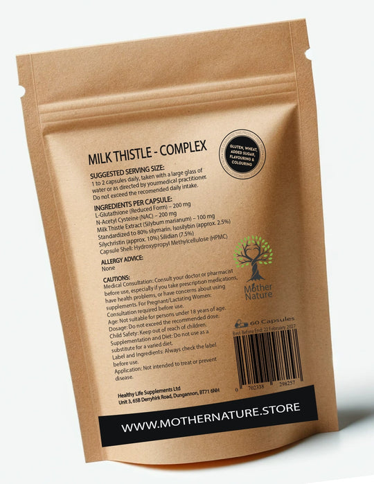 Milk Thistle Complex Capsules 500mg Clean Milk Thistle N - Acetyl L - Glutathione Powder Eco - friendly Best Vegan Supplements Holistic Health - MOTHER NATURE SUPPLEMENTSMilk Thistle Complex Capsules 500mg Clean Milk Thistle N - Acetyl L - Glutathione Powder Eco - friendly Best Vegan Supplements Holistic HealthDiet Supplementss