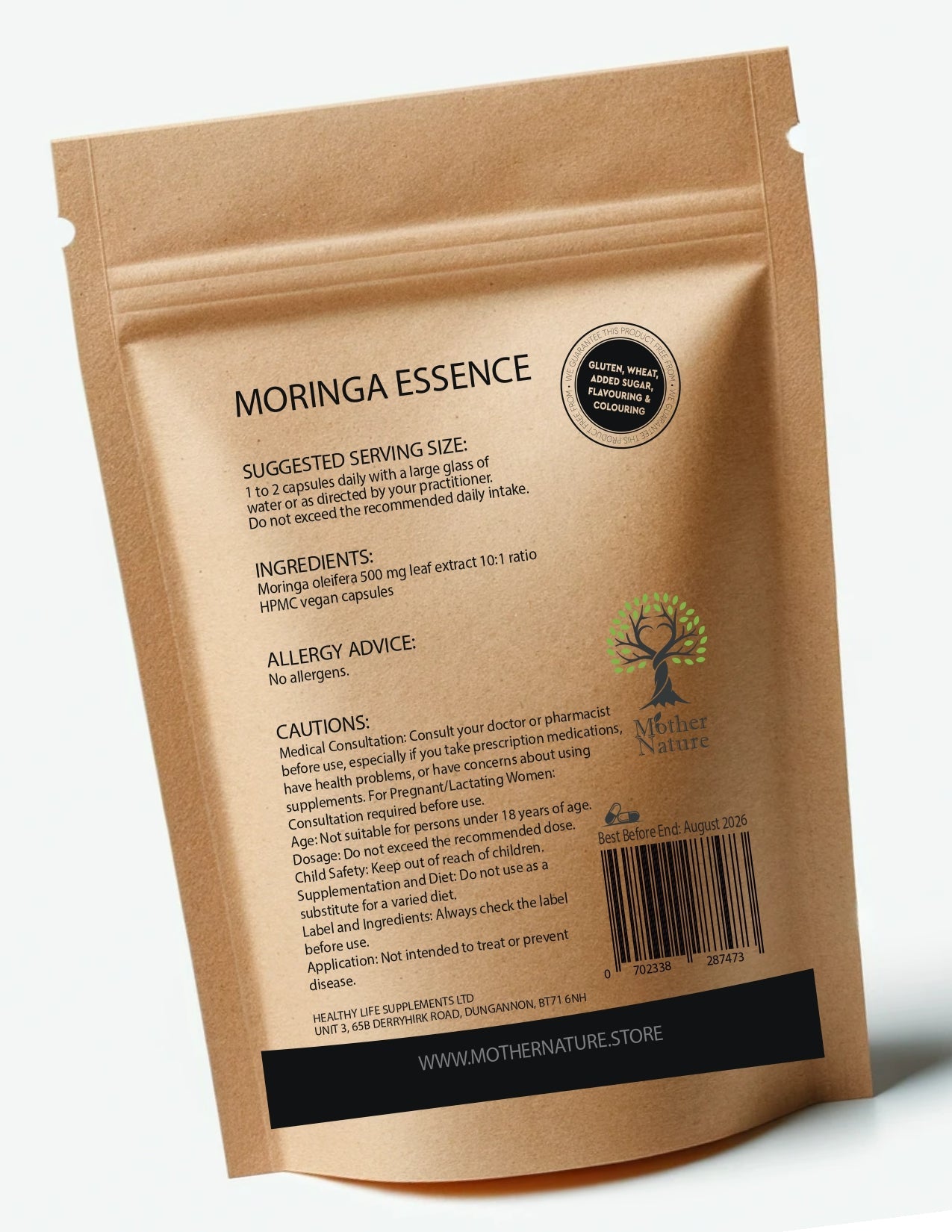 Moringa Capsules 500mg Genuine Natural Moringa Powder Strong Effective Extract - MOTHER NATURE SUPPLEMENTSMoringa Capsules 500mg Genuine Natural Moringa Powder Strong Effective Extract