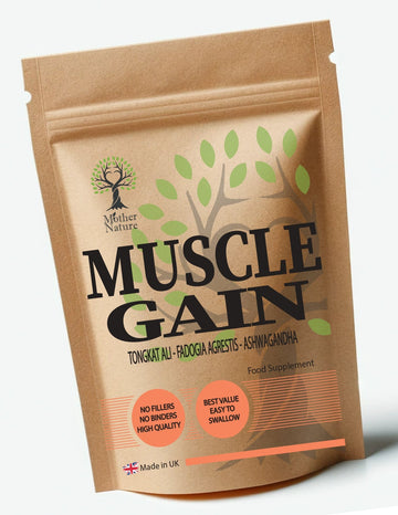 Muscle Gain Capsules 600mg High Potency Clean Natural Herbs Eco - friendly Best Vegan Supplements Plant - based Holistic Health - MOTHER NATURE SUPPLEMENTSMuscle Gain Capsules 600mg High Potency Clean Natural Herbs Eco - friendly Best Vegan Supplements Plant - based Holistic HealthDiet Supplementss