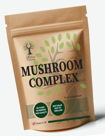 Mushroom Complex Capsules 12600mg Mushroom Blend Chaga, Cordyceps, Lions Mane, Maitake, Reishi, Shiitake High Potency Clean Natural Mushroom Complex Eco - friendly Best Vegan Supplements Plant - based Holistic Health - MOTHER NATURE SUPPLEMENTSMushroom Complex Capsules 12600mg Mushroom Blend Chaga, Cordyceps, Lions Mane, Maitake, Reishi, Shiitake High Potency Clean Natural Mushroom Complex Eco - friendly Best Vegan Supplements Plant - based Holistic Health