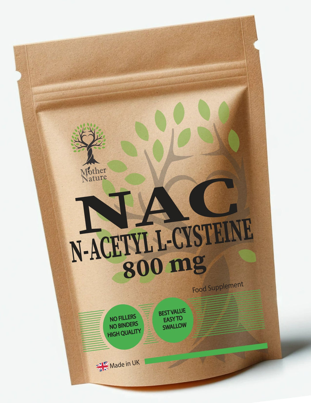 NAC Capsules 800 mg – Mother Nature - MOTHER NATURE SUPPLEMENTSNAC Capsules 800 mg – Mother NatureDiet Supplements