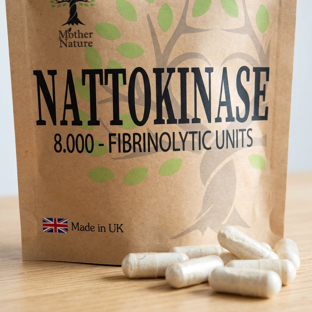Nattokinase 8000 FU – Fermented Soybean Enzyme Supplement – Vegan Capsules – Mother Nature - MOTHER NATURE SUPPLEMENTSNattokinase 8000 FU – Fermented Soybean Enzyme Supplement – Vegan Capsules – Mother NatureDiet Supplementss
