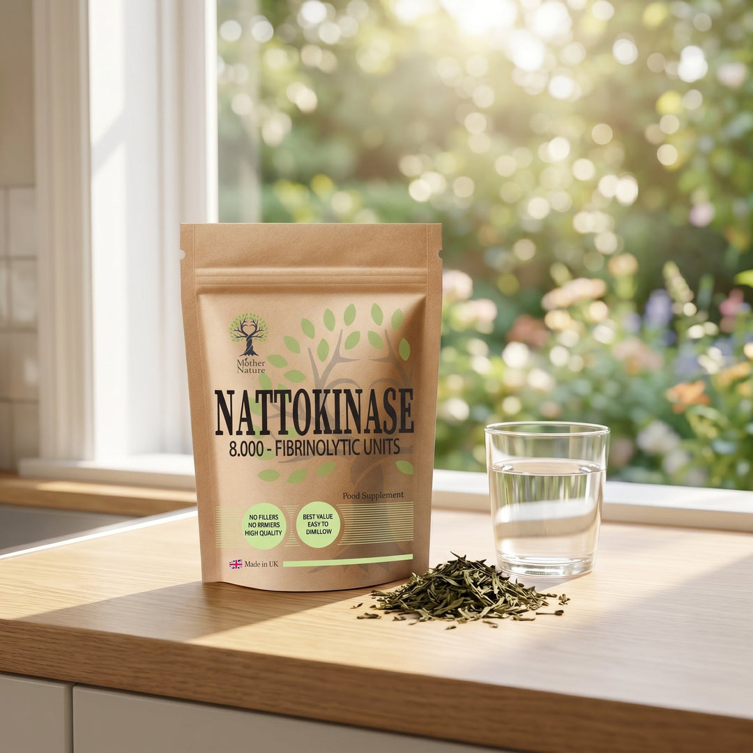 Nattokinase 8000 FU – Fermented Soybean Enzyme Supplement – Vegan Capsules – Mother Nature - MOTHER NATURE SUPPLEMENTSNattokinase 8000 FU – Fermented Soybean Enzyme Supplement – Vegan Capsules – Mother NatureDiet Supplementss