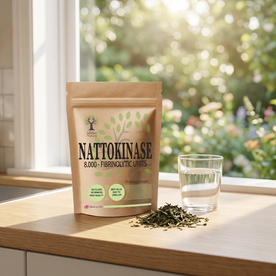 Nattokinase 8000 FU – Fermented Soybean Enzyme Supplement – Vegan Capsules – Mother Nature - MOTHER NATURE SUPPLEMENTSNattokinase 8000 FU – Fermented Soybean Enzyme Supplement – Vegan Capsules – Mother NatureDiet Supplementss