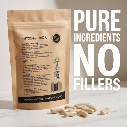 Nattokinase Capsules 6000 FU High Potency Clean Natural Nattokinase Plant - based Vegan Supplements – Mother Nature - MOTHER NATURE SUPPLEMENTSNattokinase Capsules 6000 FU High Potency Clean Natural Nattokinase Plant - based Vegan Supplements – Mother NatureDiet Supplementss
