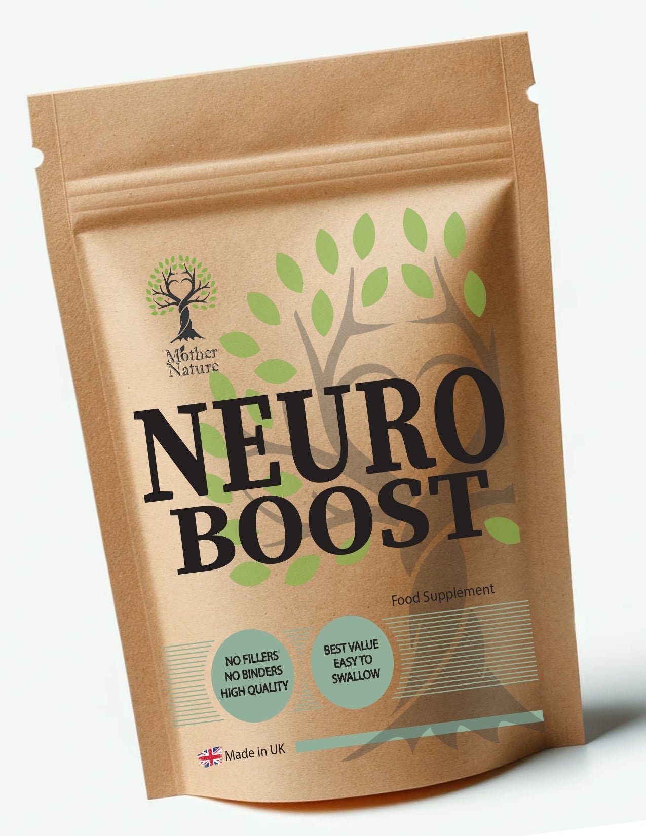 Neuro Boost Capsules Natural Lions Mane L - Tyrosine Magnesium Brain Support Supplements Vegan - MOTHER NATURE SUPPLEMENTSNeuro Boost Capsules Natural Lions Mane L - Tyrosine Magnesium Brain Support Supplements VeganDiet Supplementss