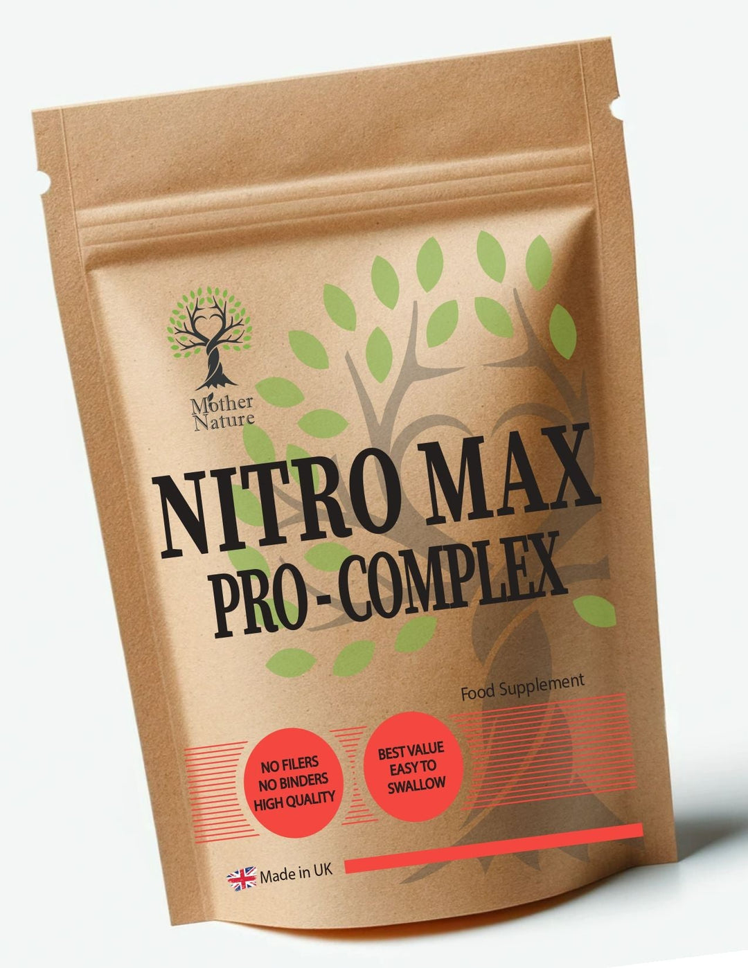 Nitro Max Pro - L Arginine Complex L-Citrulline Powder Clean Vegan Supplements - MOTHER NATURE SUPPLEMENTSNitro Max Pro - L Arginine Complex L-Citrulline Powder Clean Vegan SupplementsDiet Supplementss