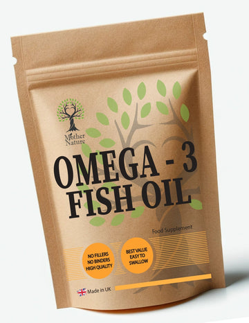 Omega 3 Fish Oil 1000mg Capsules 180mg EPA & DHA 120mg Clean Natural Omega 3 Softgels - MOTHER NATURE SUPPLEMENTSOmega 3 Fish Oil 1000mg Capsules 180mg EPA & DHA 120mg Clean Natural Omega 3 SoftgelsDiet Supplementss