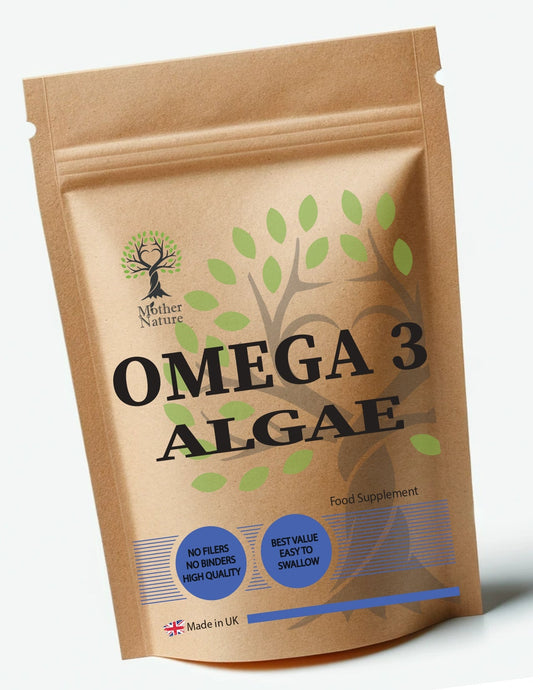 Omega 3 Vegan 500mg Capsules Clean Plant Based Natural Omega 3 Algae Supplement 30% DHA - MOTHER NATURE SUPPLEMENTSOmega 3 Vegan 500mg Capsules Clean Plant Based Natural Omega 3 Algae Supplement 30% DHA