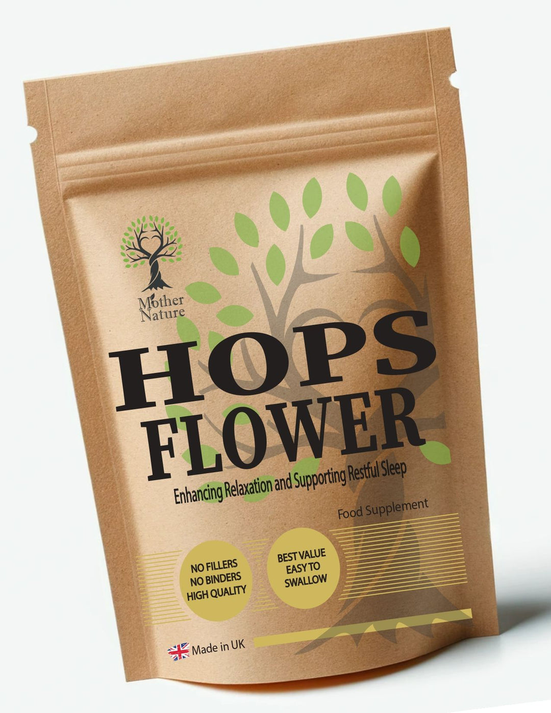 Hops Flower 450 mg – Mother Nature – front label