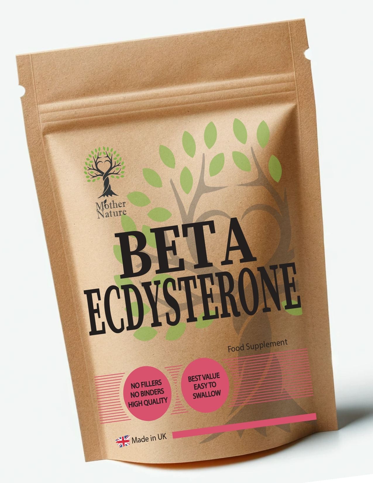 Beta Ecdysterone 400 mg – Mother Nature – front label