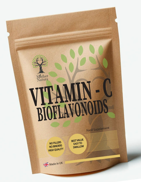 Vitamin C + Citrus Bioflavonoids – Mother Nature – front label
