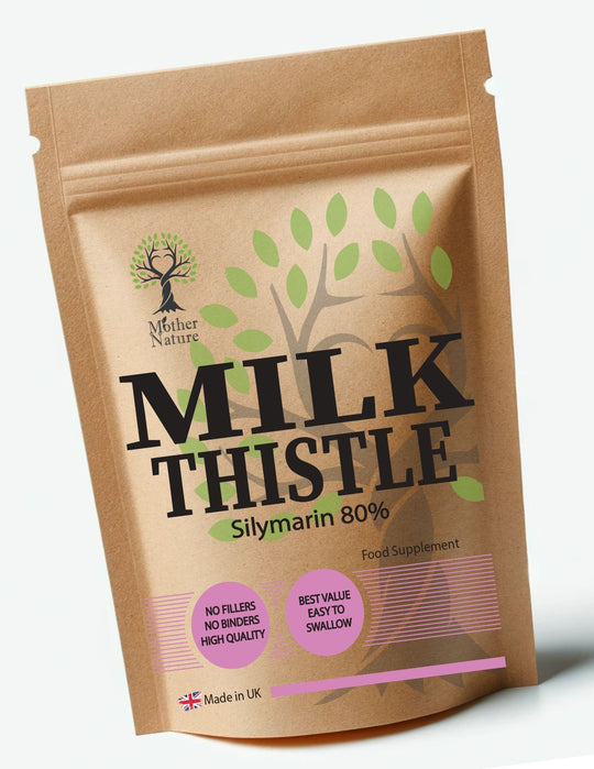 Milk Thistle Complex Capsules 500 mg – Mother Nature – front label
