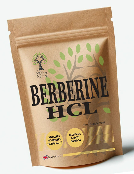 Berberine Extract Capsules 450 mg – Mother Nature – front label