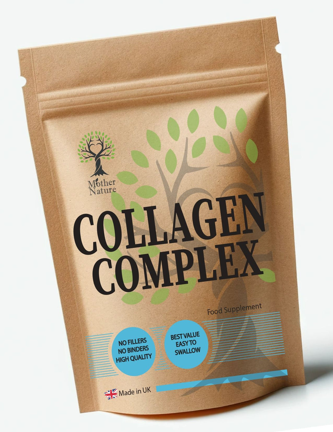 Collagen Complex Marine Capsules 500 mg – Mother Nature – front label