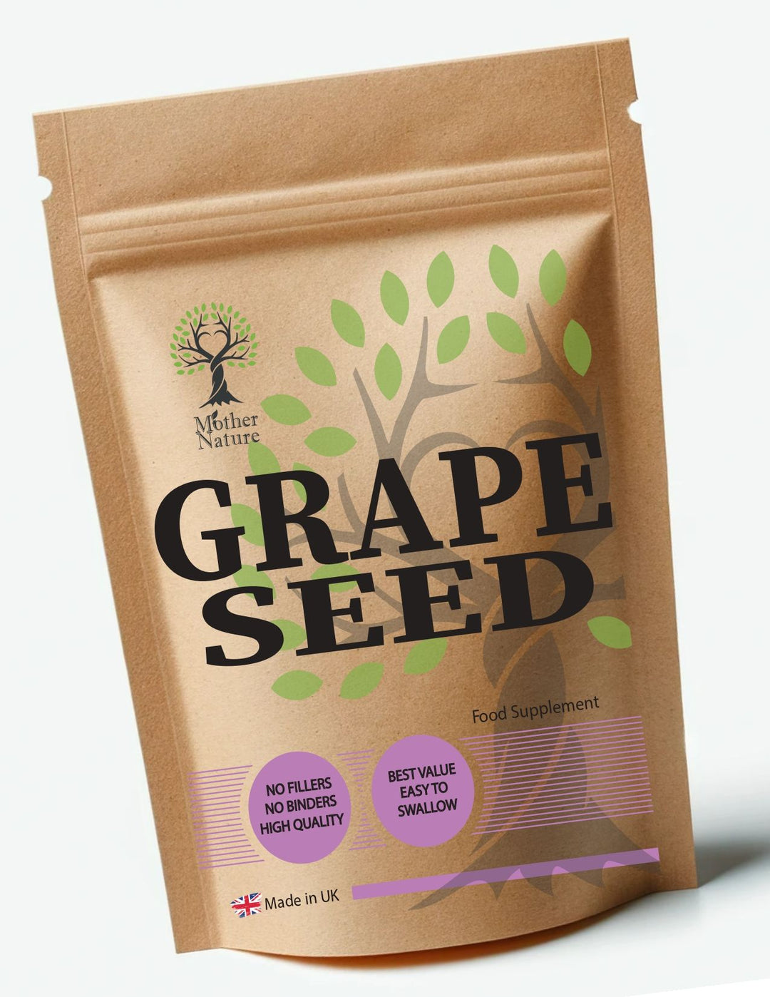 Grape Seed Extract 500 mg – Mother Nature – front label