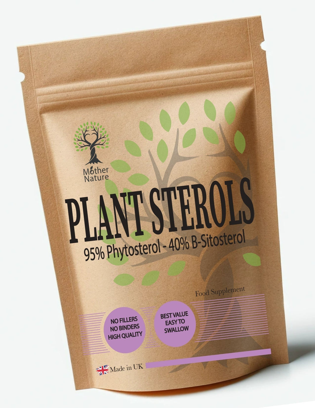 Plant Sterols 400 mg – Phytosterol Supplement – Vegan Capsules – Beta - Sitosterol Blend – Mother Nature - MOTHER NATURE SUPPLEMENTSPlant Sterols 400 mg – Phytosterol Supplement – Vegan Capsules – Beta - Sitosterol Blend – Mother NatureDiet Supplementss
