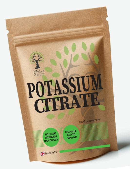 Potassium Citrate Capsules 700mg High Strength Clean Potassium Powder Vegan Supplements - MOTHER NATURE SUPPLEMENTSPotassium Citrate Capsules 700mg High Strength Clean Potassium Powder Vegan SupplementsDiet Supplementss