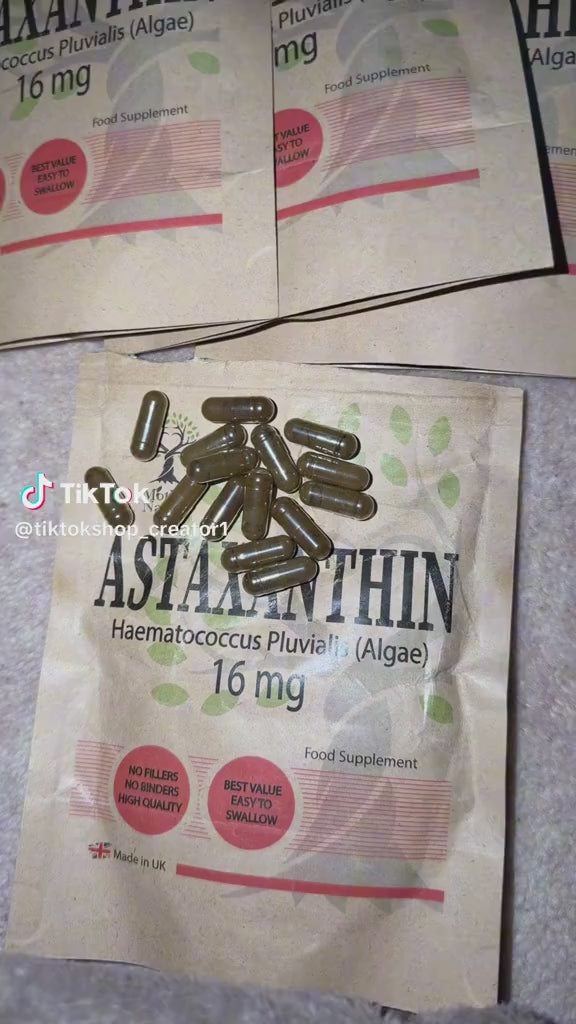 Astaxanthin 16 mg – Vegan Capsules – Daily Antioxidant Supplement – Mother Nature