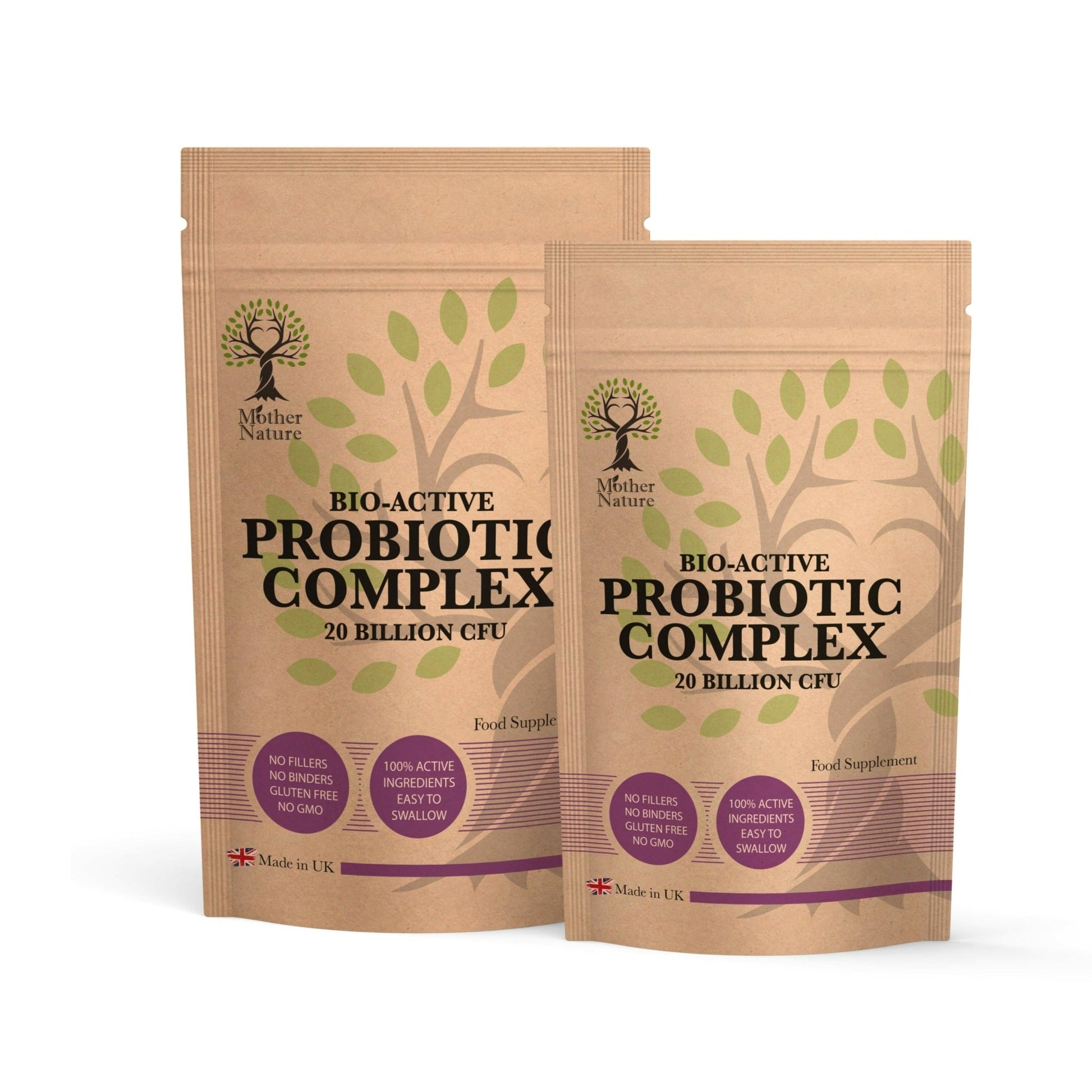 Probiotics Complex 20 Billion CFU 15 Active Bacteria Probiotics Capsules Vegan Supplements - MOTHER NATURE SUPPLEMENTSProbiotics Complex 20 Billion CFU 15 Active Bacteria Probiotics Capsules Vegan Supplements