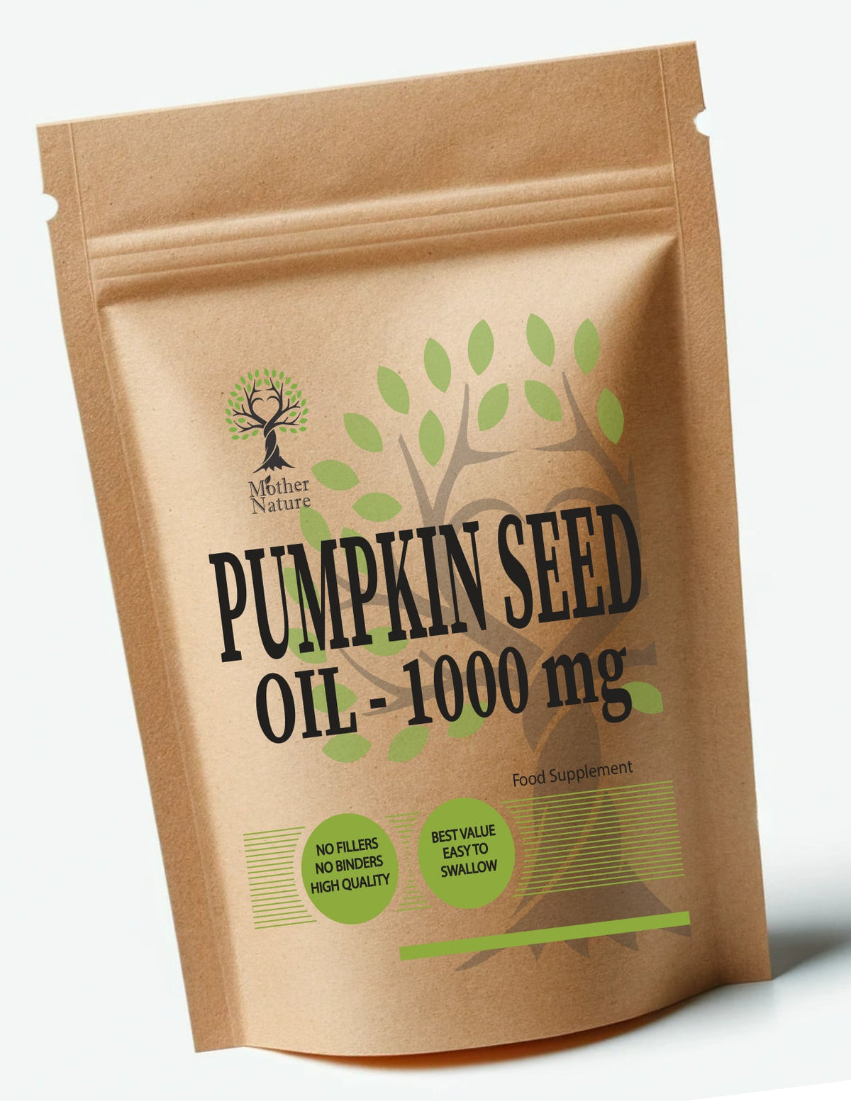 Pumpkin Seed Oil Capsules 1000 mg – Mother Nature - MOTHER NATURE SUPPLEMENTSPumpkin Seed Oil Capsules 1000 mg – Mother NatureDiet Supplements
