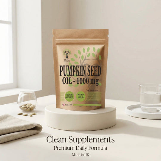Pumpkin Seed Oil Capsules 1000mg High Strength Mens Health Support Clean Natural – Mother Nature - MOTHER NATURE SUPPLEMENTSPumpkin Seed Oil Capsules 1000mg High Strength Mens Health Support Clean Natural – Mother NatureDiet Supplementss