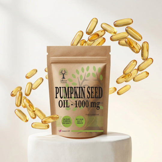 Pumpkin Seed Oil Capsules 1000mg High Strength Mens Health Support Clean Natural – Mother Nature - MOTHER NATURE SUPPLEMENTSPumpkin Seed Oil Capsules 1000mg High Strength Mens Health Support Clean Natural – Mother NatureDiet Supplementss