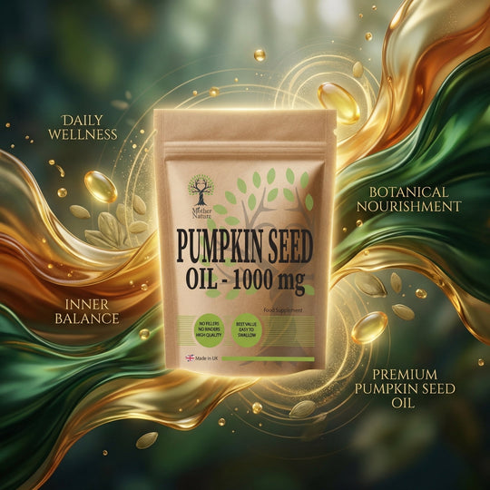 Pumpkin Seed Oil Capsules 1000mg High Strength Mens Health Support Clean Natural – Mother Nature - MOTHER NATURE SUPPLEMENTSPumpkin Seed Oil Capsules 1000mg High Strength Mens Health Support Clean Natural – Mother NatureDiet Supplementss