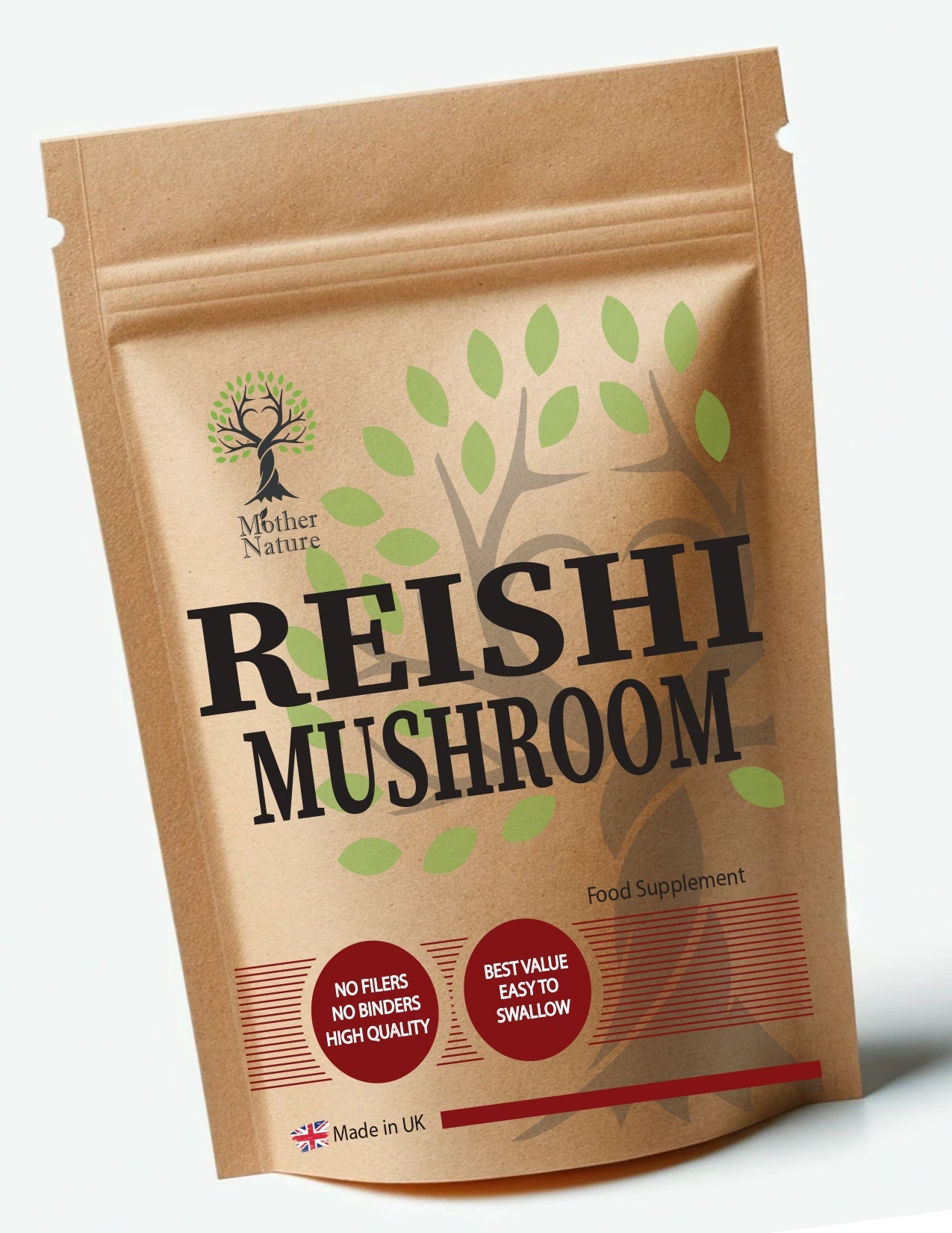 Reishi Capsules 600mg Clean Natural Reishi Mushroom Eco - friendly Best Vegan Supplements Plant - based Holistic Health - MOTHER NATURE SUPPLEMENTSReishi Capsules 600mg Clean Natural Reishi Mushroom Eco - friendly Best Vegan Supplements Plant - based Holistic Health