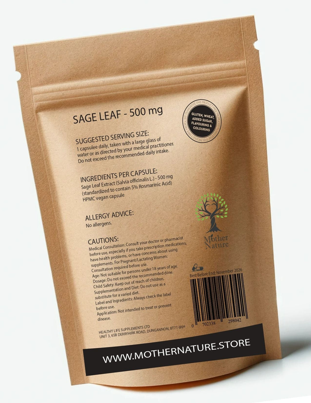 Sage Leaf Powder 500 mg – Mother Nature - MOTHER NATURE SUPPLEMENTSSage Leaf Powder 500 mg – Mother NatureDiet Supplementss