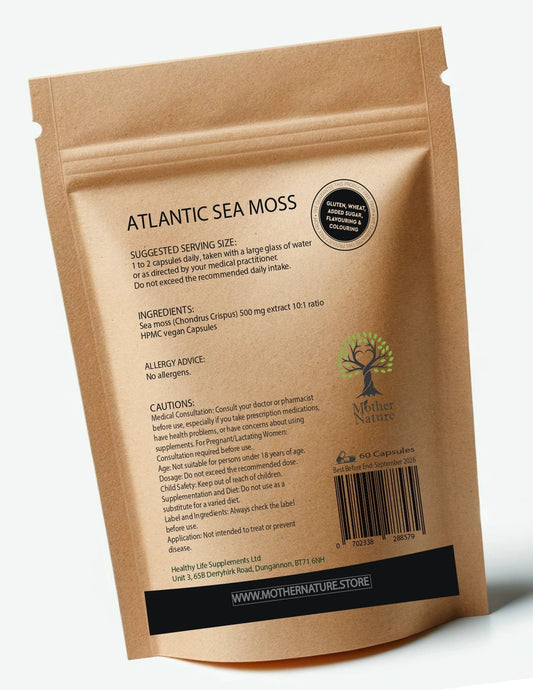 Sea Moss Capsules 500mg Genuine 100% Clean Natural Chondrus Crispus Powder Best Vegan Supplemnts Eco - friendly Holistic Health - MOTHER NATURE SUPPLEMENTSSea Moss Capsules 500mg Genuine 100% Clean Natural Chondrus Crispus Powder Best Vegan Supplemnts Eco - friendly Holistic HealthDiet Supplementss