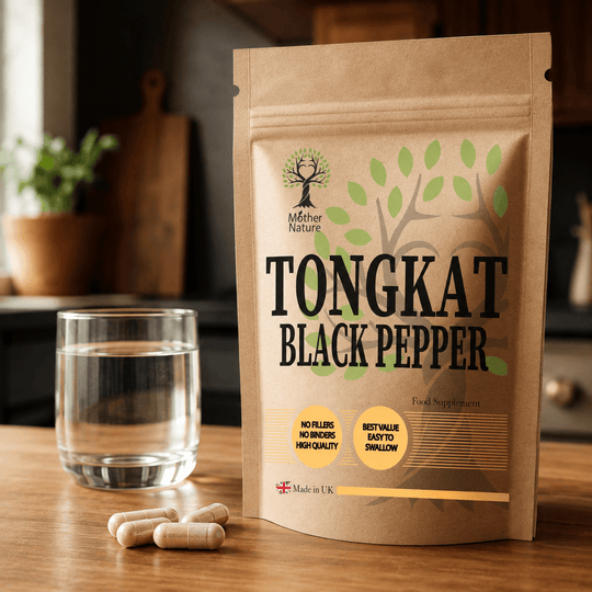 Tongkat Ali & Black Pepper Extract 500 mg – Clean Vegan Supplements - Mother Nature - MOTHER NATURE SUPPLEMENTSTongkat Ali & Black Pepper Extract 500 mg – Clean Vegan Supplements - Mother NatureDiet Supplements