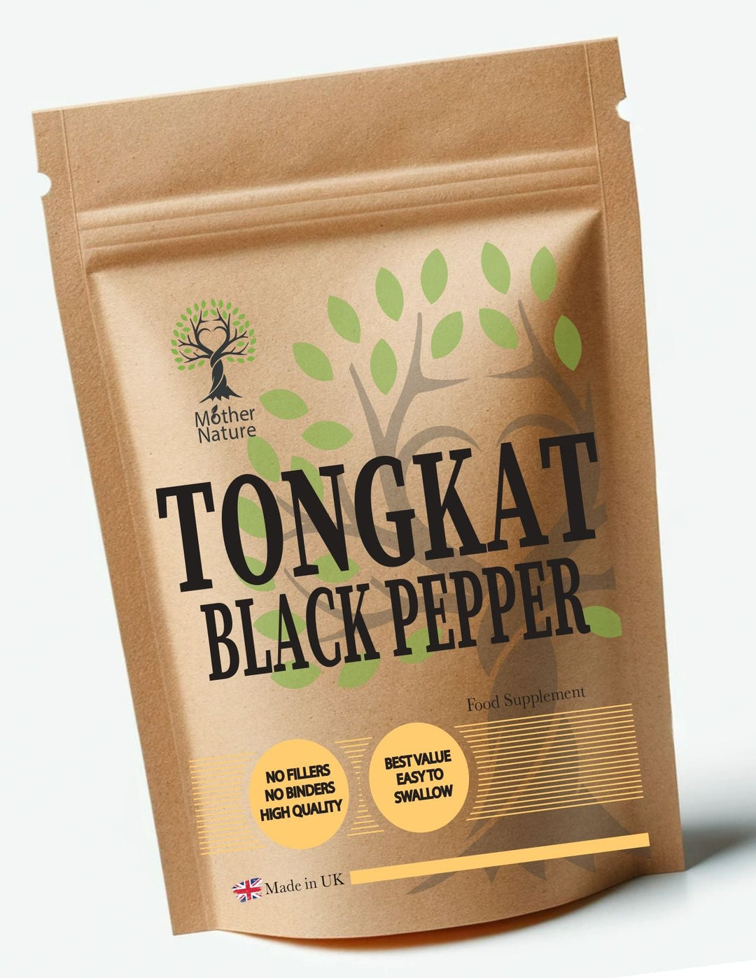 Tongkat Ali & Black Pepper Extract 500 mg – Mother Nature - MOTHER NATURE SUPPLEMENTSTongkat Ali & Black Pepper Extract 500 mg – Mother Nature