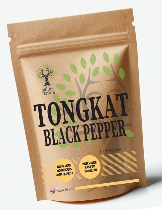 Tongkat Ali & Black Pepper Extract 500 mg – Mother Nature - MOTHER NATURE SUPPLEMENTSTongkat Ali & Black Pepper Extract 500 mg – Mother Nature